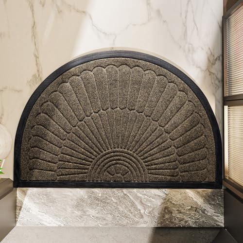 GLFLOW Rutschfeste Fußmatte für den Innen- und Außenbereich, wasserabsorbierender Schmutzfänger mit robuster Gummi-Rückseite, flaches Design (B) von GLFLOW