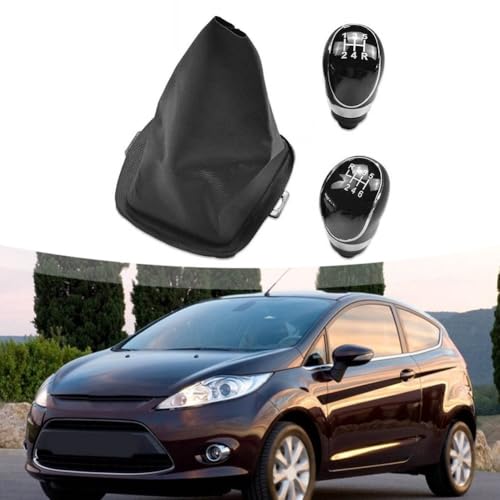 GLFLOW Schaltknaufabdeckung für Ford Fiesta 2008 2012, perfekt für die Aufwertung Ihres Autos (6R-Geschwindigkeit) von GLFLOW