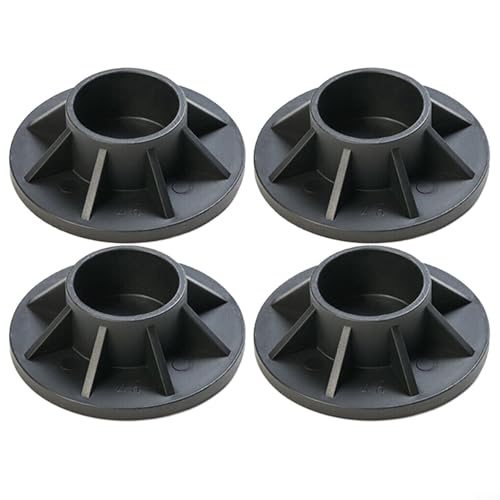 GLFLOW Schwimmbad-Beinkappe, für Metallrahmen, Pool-Beinkappe, für Intex, kleine rechteckige Pools, zuverlässige schwarze Basis (4 Stück) von GLFLOW