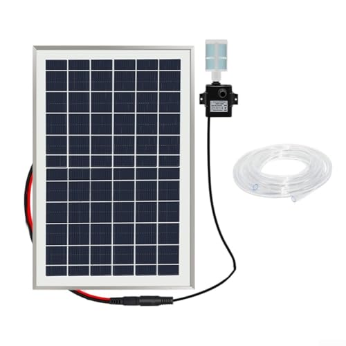GLFLOW Solar Teichpumpe mit Filter, 10W 9V Solarpanel Unterwasserpumpe für Teich Aquarium Sauerstoffzirkulation 2,5m Förderhöhe von GLFLOW