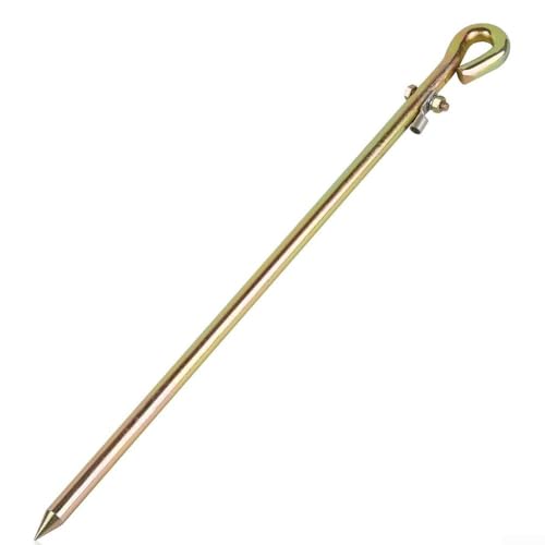 GLFLOW Tragbarer Stahl-Bodenstab 45 cm für Elektrozäune, Satellitenschüssel, Generatoren – 12 mm Durchmesser, 86.000 PSI Zugfestigkeit (1 Stück) von GLFLOW