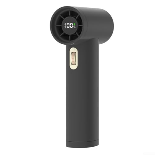 GLFLOW Tragbarer elektrischer Handventilator, Mini-Turbo-Ventilator mit mehreren Geschwindigkeitsstufen für Outdoor-Aktivitäten, Schwarz von GLFLOW