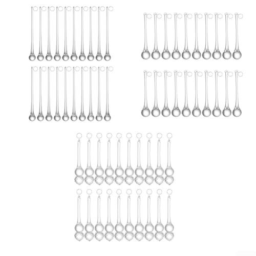 GLFLOW Transparente Glas-Regentropfen-Weihnachtsdekoration, 20 x 100 mm, Tropfenform, hängende Dekorationen für Baum, Hochzeit oder Urlaub GLFLOW Transparente Glas-Regentropfen-Weihnachtsdekoration, 20 x 100 mm, Tropfenform, hängende Dekorationen für Baum, Hochzeit oder Urlaub von GLFLOW