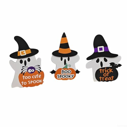 Halloween-Party-Dekorationsset für den Innenbereich mit drei Ornamenten für Küche, Tisch und Zimmer, um die Urlaubsstimmung zu verbessern (A) von GLFLOW