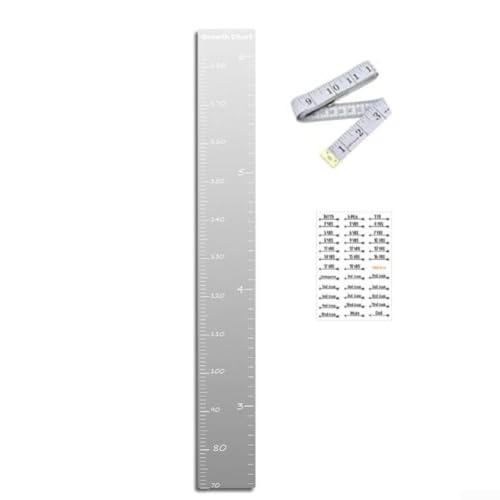 Höhenmessung Acryl Aufkleber mit lustigem Spiegel-Design zur Verfolgung von Wachstumsmeilensteinen (JMU012) von GLFLOW