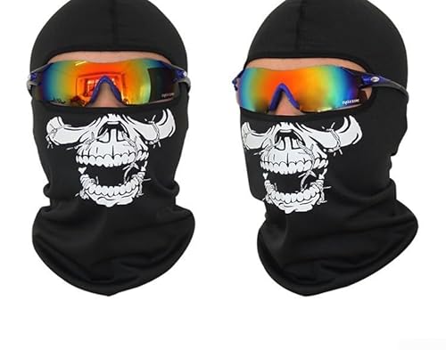 Innovatives Design, stilvolle Polyester-Fahrradmaske mit auffälliger Totenkopf-Form (MJ-002D) von GLFLOW