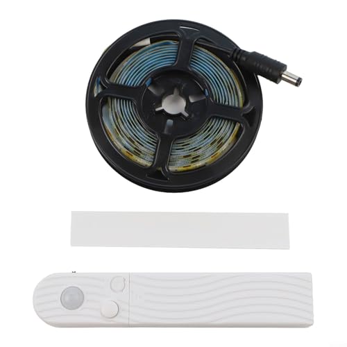 LED-Lichtgürtel mit Bewegungsmelder für Bett und Schrank, Batterie-Funktionalität (weißes Licht, 2 m) von GLFLOW