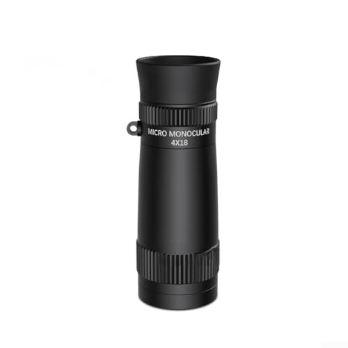 Leichtes Monokular-Teleskop mit Metallkonstruktion und HD-Objektiv, mehrere Vergrößerungen 4x18, 6x18, 8x25 für Outdoor-Abenteuer wie Vogelbeobachtung und Camping (4x18) von GLFLOW