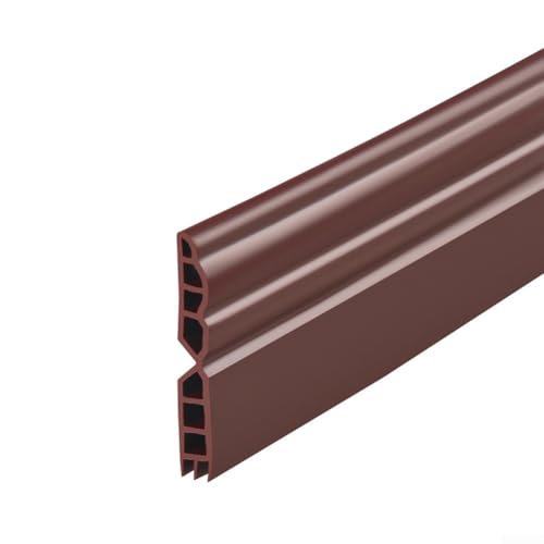 Luftleckage-Verhütung, Türbodendichtungsstreifen, winddicht und schalldämmend, TPE-Design, 100 cm lang (braun) von GLFLOW