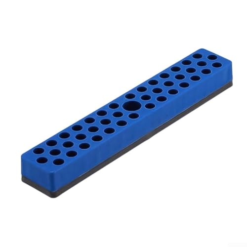 Magnetischer Bit-Organizer mit 43 Löchern für 1/4-Zoll-Sechskant-Bits, geeignet für Schraubendreher, bietet einfachen Zugang und sicheren Halt (blau) von GLFLOW