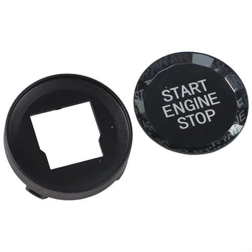 Motor-Start-Stopp-Tastenabdeckung für BMW E-Serie, schwarz, für kristallästhetische und einfache Installation von GLFLOW