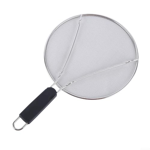 Ölspritzer-Displayschutz mit Edelstahlgeflecht zum Braten, geeignet für verschiedene Kochgeschirr, um die Küche sauber zu halten (25 cm) von GLFLOW