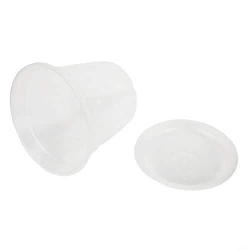 Orchideen aus Kunststoff, 17,8 cm, mit Schlitzlöchern und Untertassen, 15 Stück, unterstützt die Wurzelgesundheit mit richtigem Wasserablauf (1 Stück mit Abdeckung) von GLFLOW