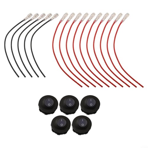 Robuster runder Wippschalter mit LED-Anzeige 20A 12V Wasserdicht für den Automobileinsatz (Gelb) von GLFLOW