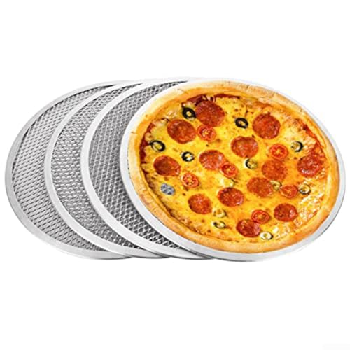 Robustes Aluminium-Pizzablech mit Netzlöchern für Luftzirkulation, um knusprigere Pizzakrusten in Restaurants zu erreichen (30,5 cm) von GLFLOW