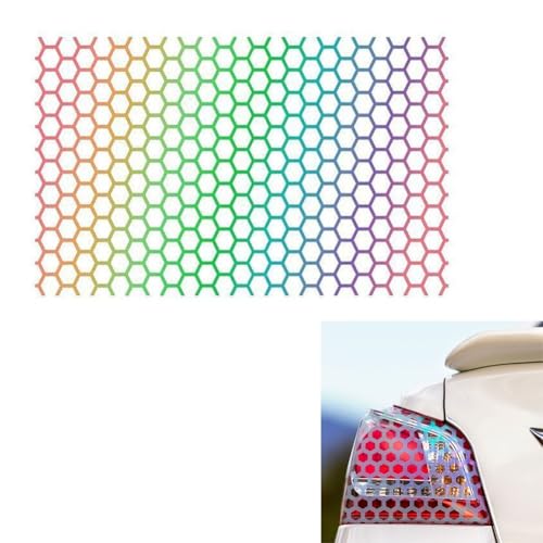 Rücklicht-Aufkleber für Autos, Auto-Lampenabdeckung, passgenau für Mustang, aus reflektierendem und Papiermaterial (bunt) von GLFLOW