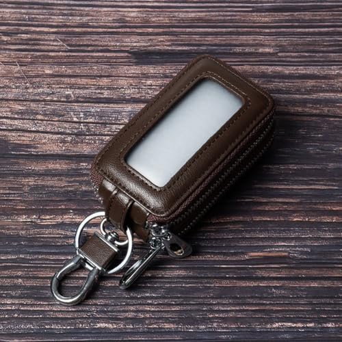 Schlüsseltasche mit großer Kapazität und doppellagiger Struktur, verbessert Ihre Schlüsselaufbewahrung (braun) von GLFLOW