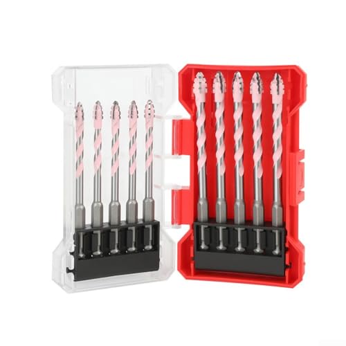 Set mit 10 Exzenterbohrern für effizientes Bohren in Glas, Ziegel, Hartplastik und Beton, mit Stabilitäts- und Präzisionsverbesserungen Set mit 10 Exzenterbohrern für effizientes Bohren in Glas, Ziegel, Hartplastik und Beton, mit Stabilitäts- und Präzisionsverbesserungen von GLFLOW