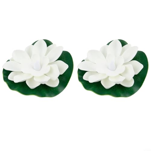 Set mit 6 schwimmenden Lotus-Laternen LED-Nachtlichtern für lebendige Atmosphäre und Feiern (B) von GLFLOW