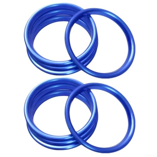 Stilvolle Ringe aus Aluminiumlegierung für A3-Klimaanlagen, 8-teiliges Set für verbesserte Ästhetik im Innenraum (blau) von GLFLOW