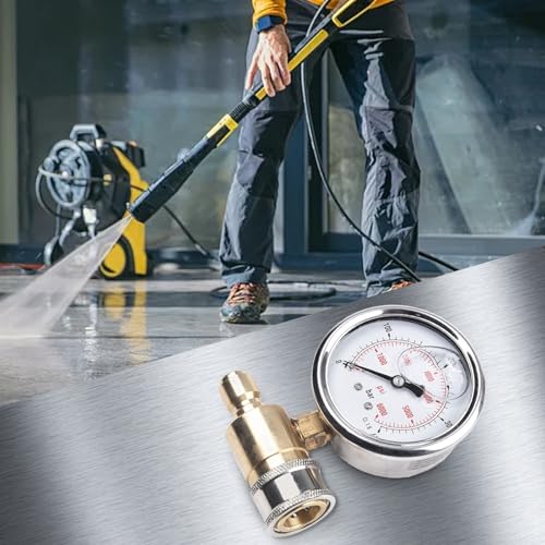 Stoßfestes Manometer mit 96.5 cm Schnelleinsatzanschluss und 5000PSI Druckfestigkeit für präzise berwachung von Hochdrucksystemen von GLFLOW