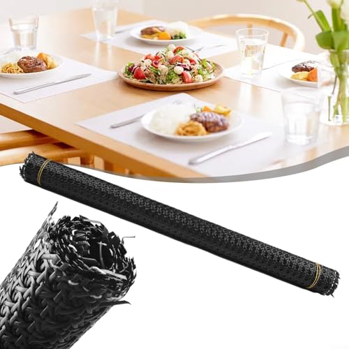 Traditionelle handgewebte Rattan-Netzplatte, perfekte Ergänzung für Ihre Inneneinrichtungsprojekte (D) von GLFLOW