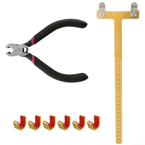 Tragbares T-Vierkantbogen-Lineal mit Schnallenzange, ideal für Enthusiasten (schwarz und gelb) von GLFLOW
