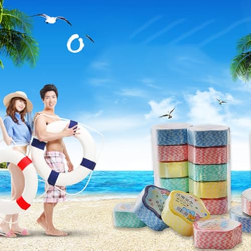 Tragbares komprimiertes Badetuch für Reisen, Einweg-dickes Vlies-Handtuch mit starker Wasseraufnahme für Reinigung und Hygiene von GLFLOW