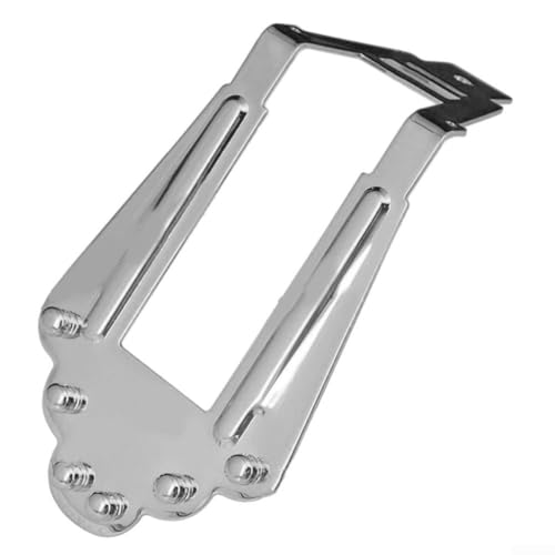 Verbessern Sie Ihre akustische Leistung mit diesem zuverlässigen Metall-Saitenhalter für Jazz-Gitarren (Silber) von GLFLOW