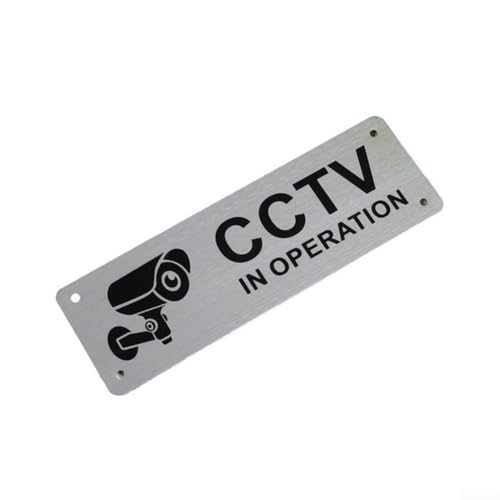 Wasserdichtes Aluminium-Sicherheitsschild mit Anzeige von CCTV in Betrieb, inklusive vorgebohrten Löchern für sichere Montage auf mehreren Oberflächen (1 Stück) von GLFLOW