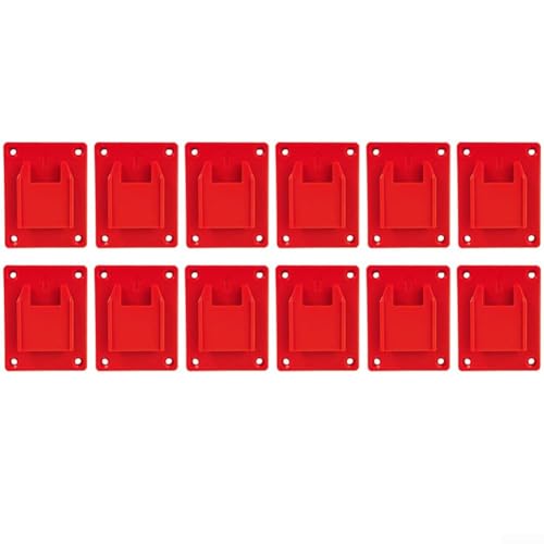 Werkzeughalter Batteriehalter Halterung für 18 V Akku-Bohrmaschinen mit Schrauben bieten und platzsparende Aufbewahrung (12 Stück) von GLFLOW