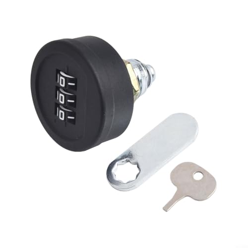 Zahlenschloss mit 3 Rädern für Schränke, Schubladen und Briefkästen mit zurücksetzbarer Passwortfunktion (20 mm schwarz) von GLFLOW