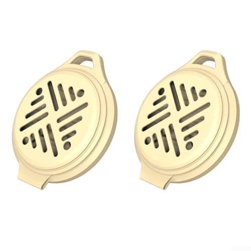 Zwei Spulenhalter mit feuerhemmendem Material und wetterbeständigem Design, bietet 5 bis 7 Stunden kontinuierliches Brennen, geeignet für den Außenbereich mit praktischer Ascheentsorgung (gelb) von GLFLOW