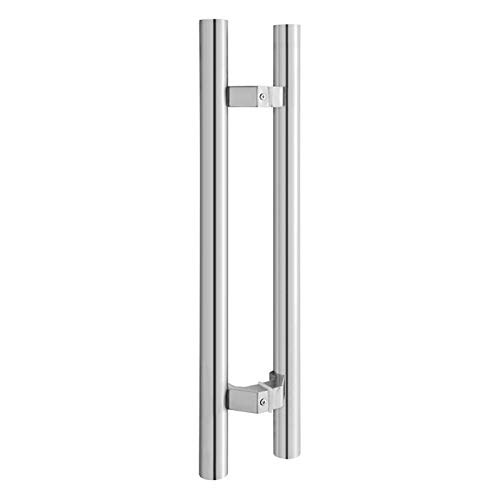 Hufeisenfuß-Türgriff aus Edelstahl, Glastürgriff, für Zuhause/Geschäft/Garage/Büro-Türgriff – Silber (Größe: 120 x 90 cm) von GLFNB