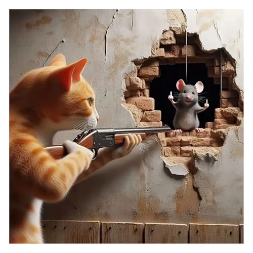 GLIDIAM 40x40cm Diamond Painting Katze Ratte, Diamant Malerei Bilder Tiere Maus Küche, DIY Full Drill Basteln Erwachsene, Mosaik Stickerei Kreuzstich Geschenk für Wanddeko Wohnzimmer Schlafzimmer GLIDIAM 40x40cm Diamond Painting Katze Ratte, Diamant Malerei Bilder Tiere Maus Küche, DIY Full Drill Basteln Erwachsene, Mosaik Stickerei Kreuzstich Geschenk für Wanddeko Wohnzimmer Schlafzimmer von GLIDIAM