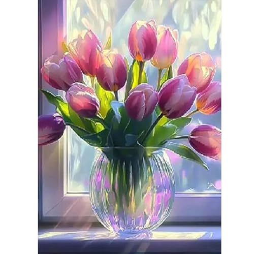 GLIDIAM Diamond Painting Blumen Tulpen, Diamant Malerei Bilder Landschaft, 30x40cm DIY Full Drill Basteln Erwachsene, Mosaik Stickerei Kreuzstich Geschenk für Wanddeko Wohnzimmer Schlafzimmer GLIDIAM Diamond Painting Blumen Tulpen, Diamant Malerei Bilder Landschaft, 30x40cm DIY Full Drill Basteln Erwachsene, Mosaik Stickerei Kreuzstich Geschenk für Wanddeko Wohnzimmer Schlafzimmer von GLIDIAM