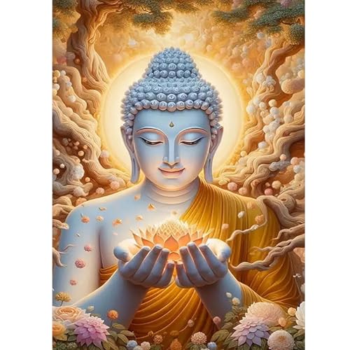 GLIDIAM Diamond Painting Buddha Zen, Diamant Malerei Bilder Lotusblume Religion, 30x40cm DIY Full Drill Basteln Erwachsene, Mosaik Stickerei Kreuzstich Geschenk für Wanddeko Wohnzimmer Schlafzimmer GLIDIAM Diamond Painting Buddha Zen, Diamant Malerei Bilder Lotusblume Religion, 30x40cm DIY Full Drill Basteln Erwachsene, Mosaik Stickerei Kreuzstich Geschenk für Wanddeko Wohnzimmer Schlafzimmer von GLIDIAM