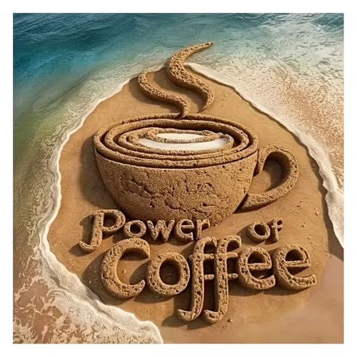 GLIDIAM Diamond Painting Kaffee Strand, Diamant Malerei Bilder Landschaft Meer, 30x30cm DIY Full Drill Basteln Erwachsene, Mosaik Stickerei Kreuzstich Geschenk für Wanddeko Wohnzimmer Schlafzimmer GLIDIAM Diamond Painting Kaffee Strand, Diamant Malerei Bilder Landschaft Meer, 30x30cm DIY Full Drill Basteln Erwachsene, Mosaik Stickerei Kreuzstich Geschenk für Wanddeko Wohnzimmer Schlafzimmer von GLIDIAM