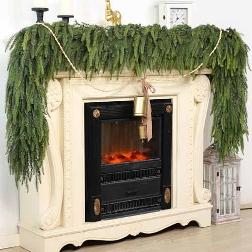 Norfolk-Kiefergirlande, 152 cm, künstliche Tannennadeln, Girlanden für Kamin, Tisch, Fenster, Treppen, Kaminsims, Innen- und Außenbereich, 152 cm Norfolk-Kiefergirlande, 152 cm, künstliche Tannennadeln, Girlanden für Kamin, Tisch, Fenster, Treppen, Kaminsims, Innen- und Außenbereich, 152 cm von GLIDLION