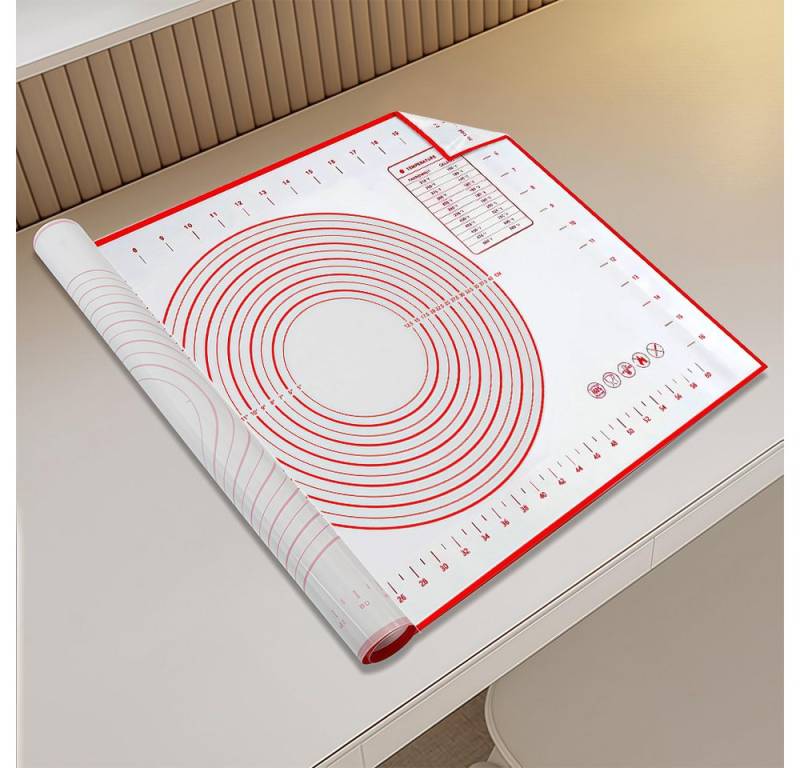 GLIESE POWER Backmatte Backmatte Silikon Antihafte Backunterlage Rutschfeste, Silikon (Packung, 1-tlg., 70x50cm Backmatte), antihaftbeschichtet, hitzefest von GLIESE POWER