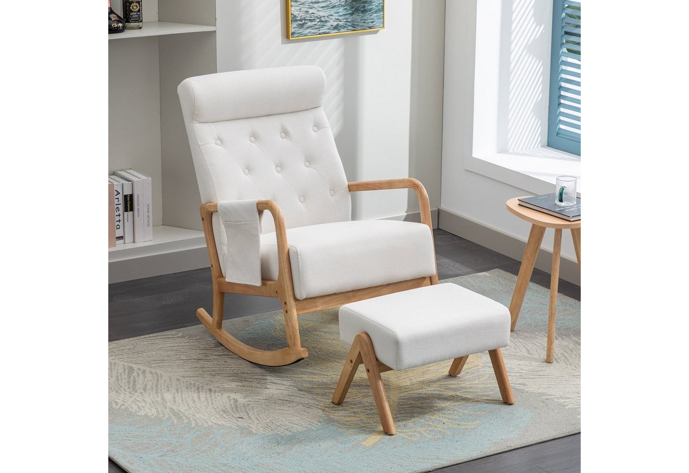 GLIESE POWER Schaukelsessel Bequemer Schaukelstuhl mit Fußbank, Wohnzimmer, Arbeitszimmer GLIESE POWER Schaukelsessel Bequemer Schaukelstuhl mit Fußbank, Wohnzimmer, Arbeitszimmer von GLIESE POWER