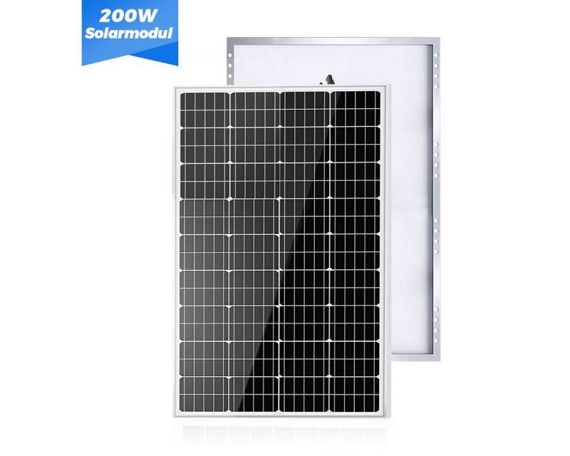 GLIESE Balkonkraftwerk 12V Solarpanel für Wohnmobil, Balkonkraftwerk, Monokristallin, (1-St., 200W Solarpanel), Leistungserweiterung durch Parallelbetrieb von GLIESE