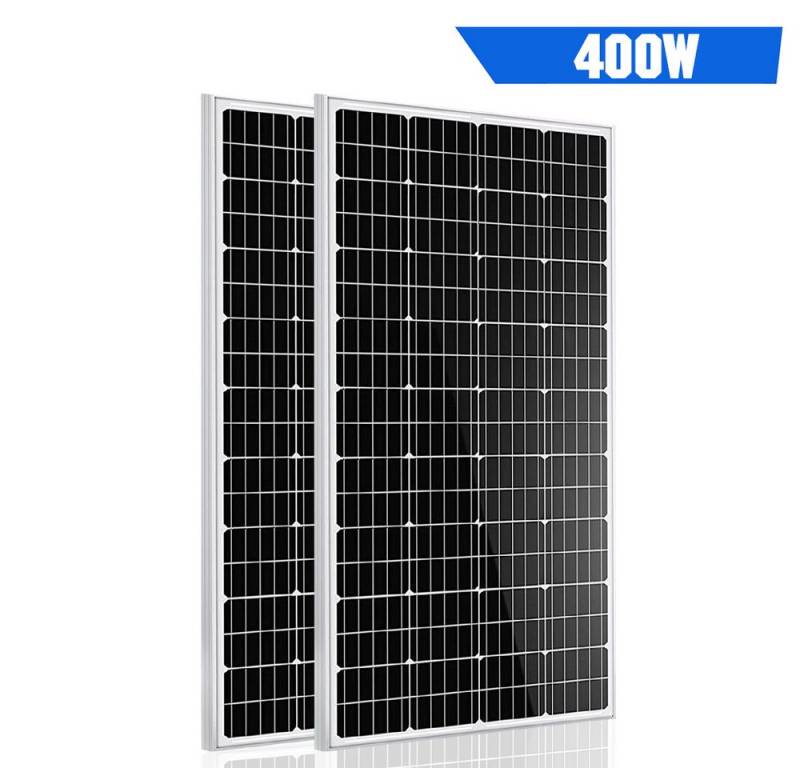 GLIESE Balkonkraftwerk 12V Solarpanel für Wohnmobil, Balkonkraftwerk, Monokristallin, (2-St., 200W Solarpanel), Leistungserweiterung durch Parallelbetrieb von GLIESE