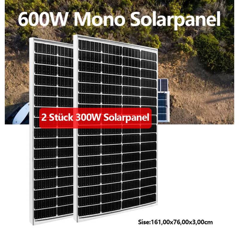 GLIESE Balkonkraftwerk MONO 12V Solarmodule 300W Solarpanel, Monokristallin, (2-St., 300W Solarmodul), Einfache Erweiterung durch Serien-/Parallelschaltung von GLIESE