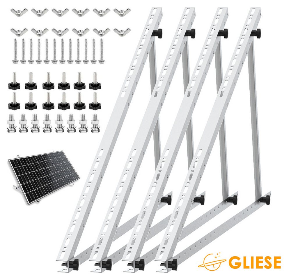 GLIESE Balkonkraftwerk Solarmodule Halterung Flachdachhalterung für Solarpanel von GLIESE