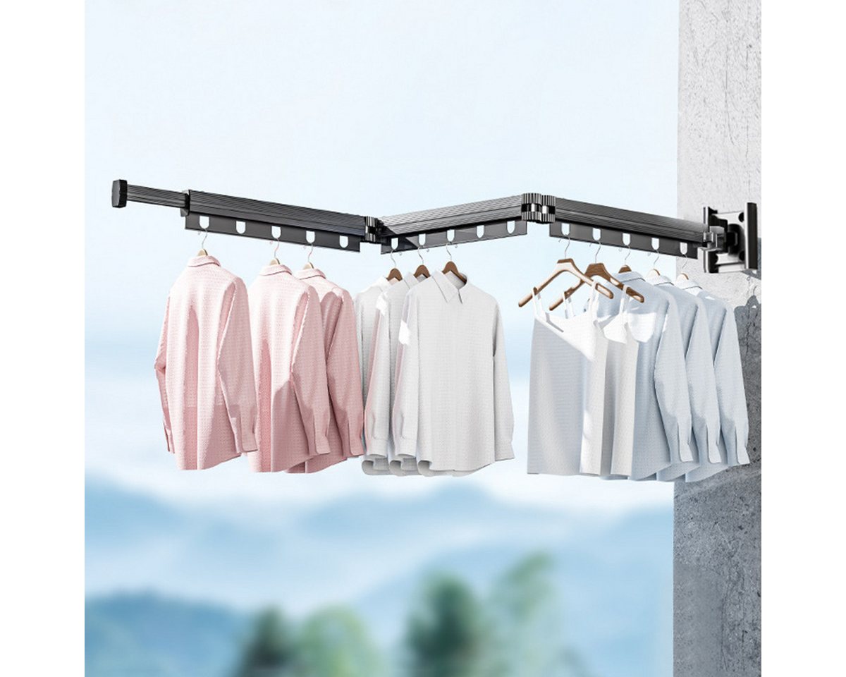 GLIESE Garderobenständer 126 cm Wäscheständer Wandmontage 3-fach GLIESE Garderobenständer 126 cm Wäscheständer Wandmontage 3-fach von GLIESE