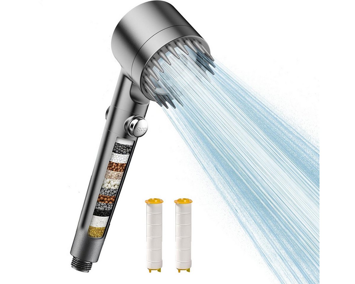 GLIESE Handbrause Massage Spa Handbrause mit 3 Modi, Hochdruck, Filter, (2-tlg) von GLIESE