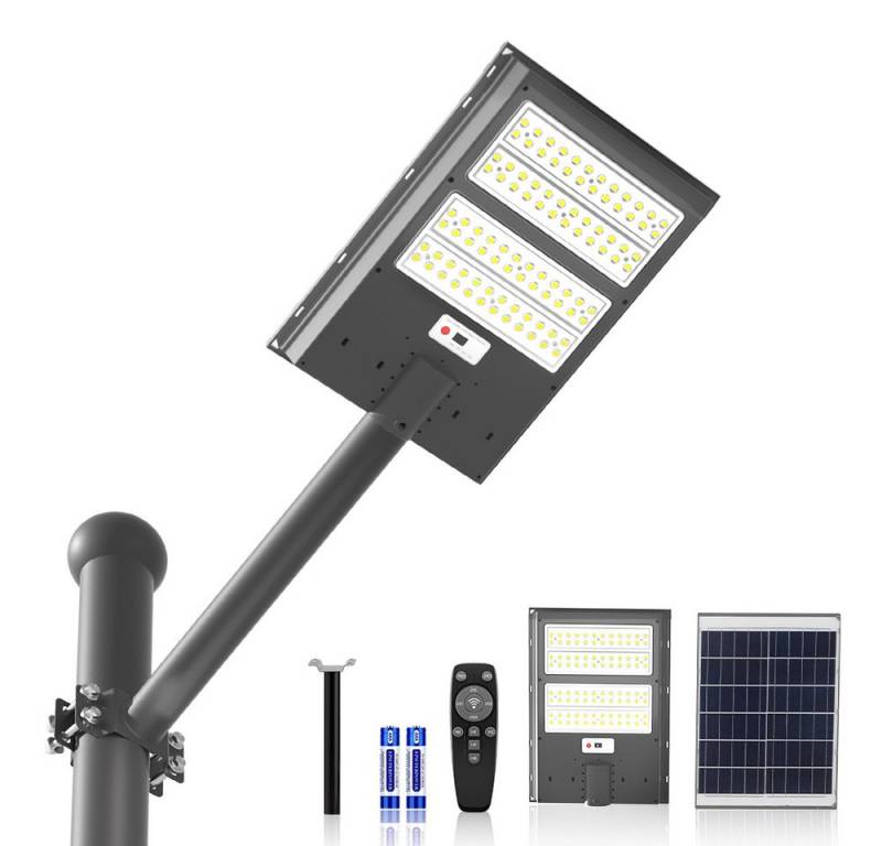 GLIESE LED Solarleuchte Außen-Wandleuchte Solar mit Daemmerungssensor, mit Fernbedienung, 800W, Dämmerung bis Nacht & Bewegungssensor von GLIESE