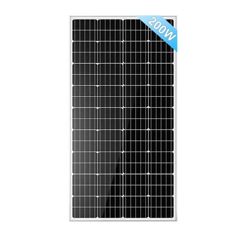 GLIESE Solaranlage 200W Solarpanel Monokristallin für Dach, Camping, Wohnmobil & Off-Grid, 200 W, Monokristallin, (1-St., 200W Solarpanel), Erweiterbar durch Serien- und Parallelschaltung von GLIESE