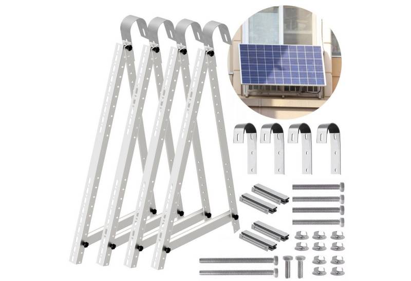 GLIESE Solaranlage 4X PV Halterung 114cm Solarmodul Balkonkraftwerk, (4-St., 2x Solarmodul Halterung inkl. Befestigungsmaterial), für Flachdächern Balkon Wohnmobile Boote von GLIESE